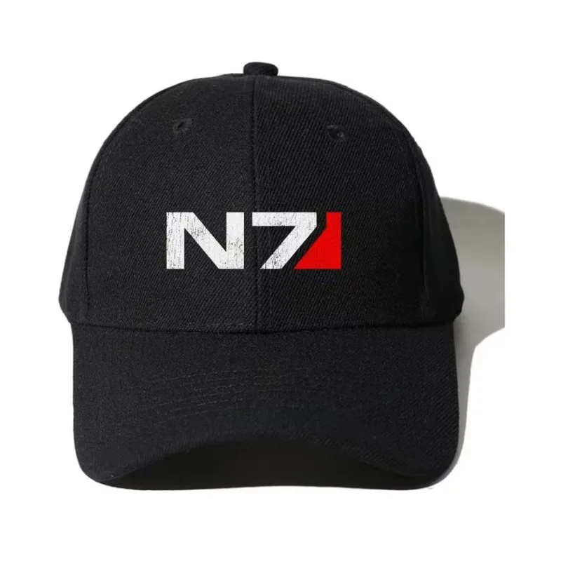 Mass Effect N7 Baseball Caps Distressed Hats Cap Men Women Retro Outdoor Summer Adjustable N7 Hats Unisex  Fashion Hat
