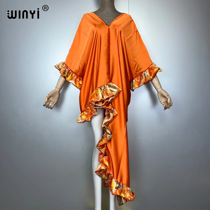 WINYI été boho robe robe irrégulière ample boho robe Maxi longue Femme robes vacances élégante robe de soirée abaya