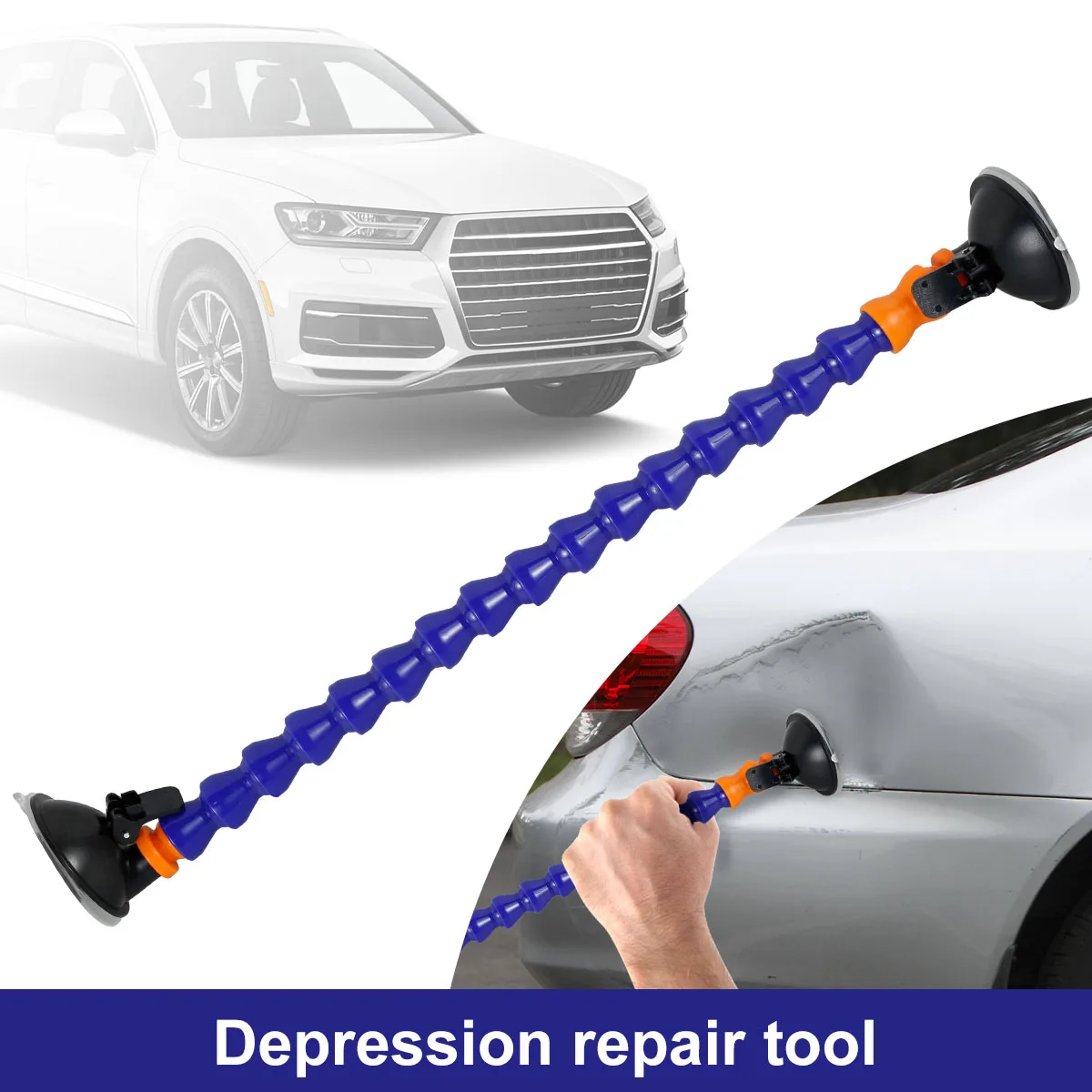 Car Dent Repair Tool Double Head Suction Cup Car Dent Puller 18.5inch Reusable Automotive Car Dent Hand Pump Repair Tool