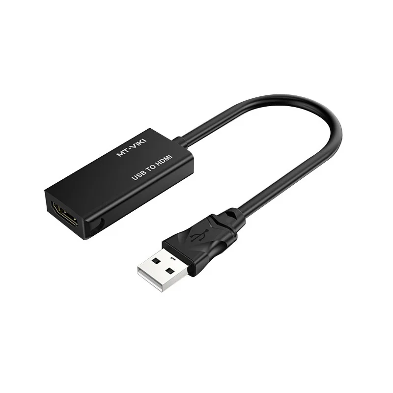 

Кабель-адаптер-конвертер Maxtor MT-UH02 USB 2.0 в HDMI для подключения ноутбука к широкоформатному монитору с высоким разрешением