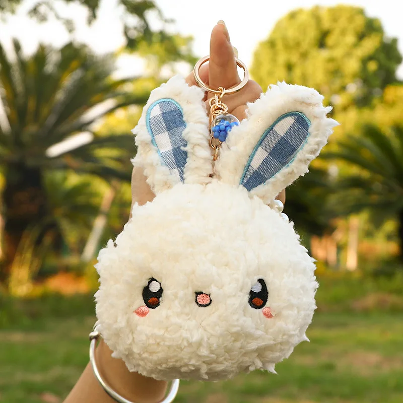 New plush toy cartoon bubble rabbit purse cute plush pendant  mini doll pendant keychain fashione decorate birthday gift