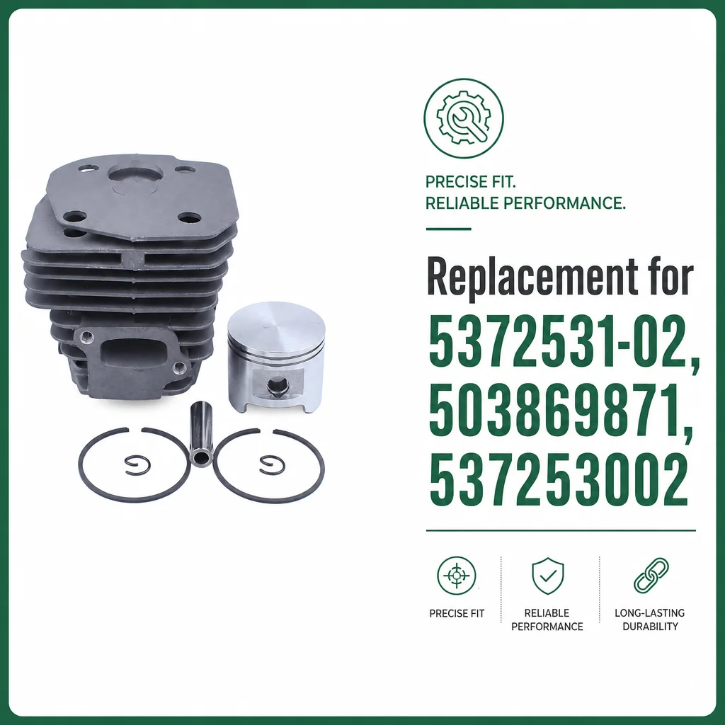 45mm Cylinder Piston Kit For Husqvarna 353 351 350 346XP EPA 345 340 Chainsaw +FuelFilter+SparkPlug+DecompValve+OEM 5372531-02