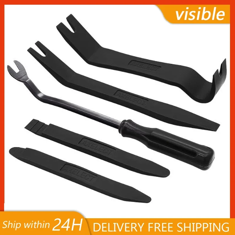 

5Pcs Auto Trim Removal Tool Kit, No Scratch Plastic Pry Tool Kit - Interior Door Panel Clip Fastener Removal Set For Vehicle