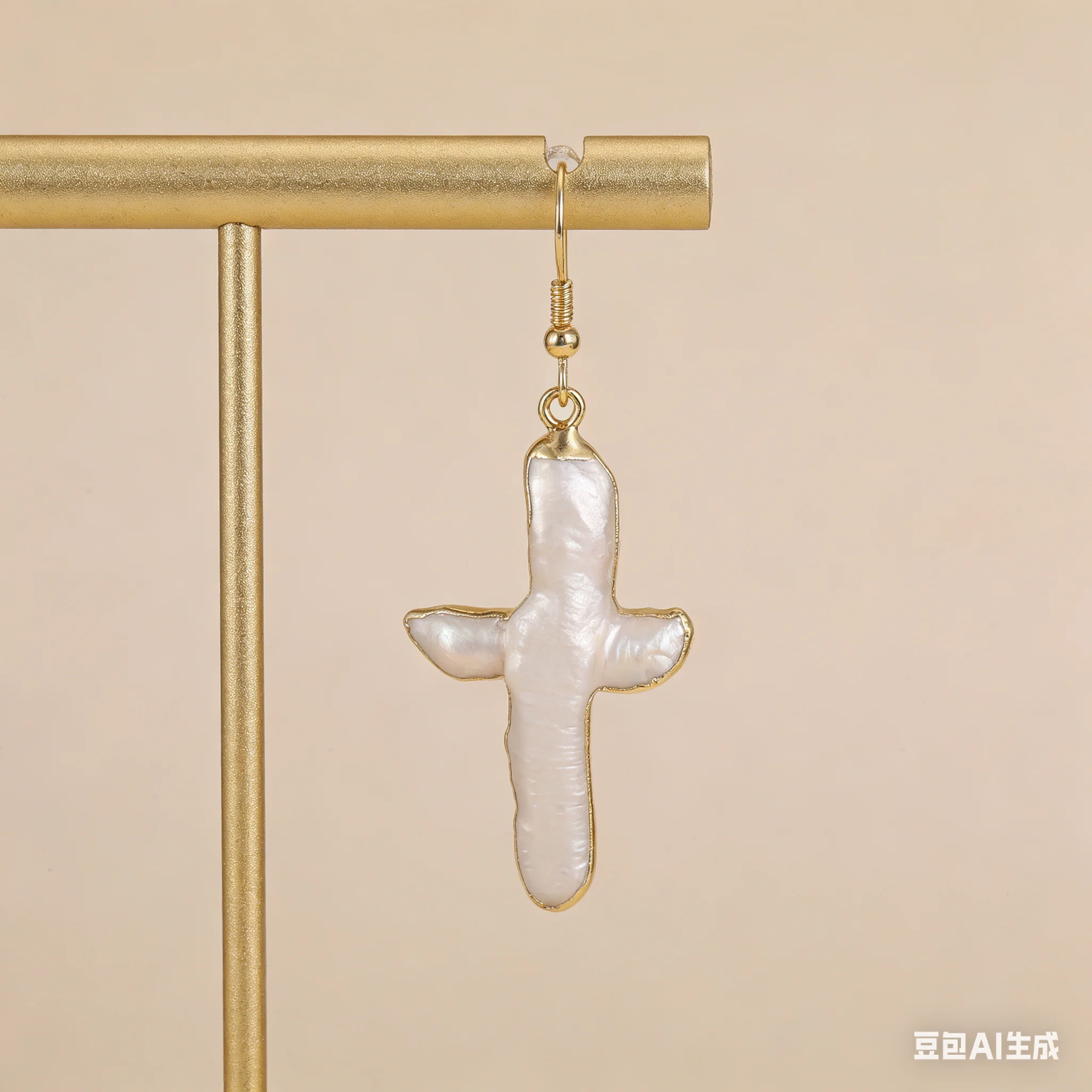 

Серьги-подвески WT-E071 в форме креста с классическим изысканным дизайном из натурального пресноводного жемчуга для женщин, для коктейльных вечеринок, декоративные