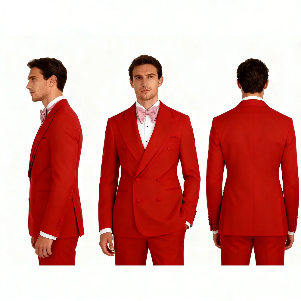 

Розово-розовый мужской смокинг из двух частей с широкими лацканами для свадьбы, банкета, вечеринки, официальных мероприятий, мужская одежда на заказ