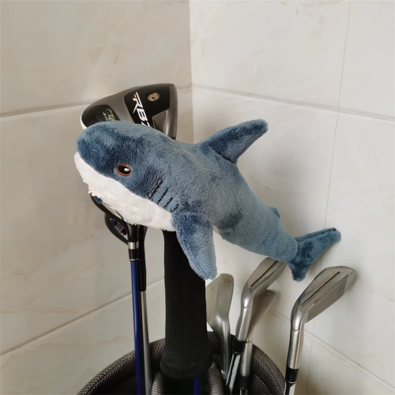 Shark golf wood headcover great plush fw wood head cover large stock Drop shipping