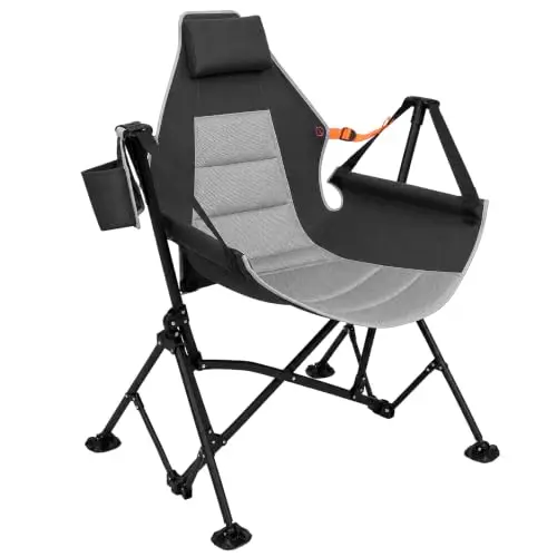 1 Pcs Hammock Chair, Oversized Portable Folding Swinging Chair with Adjustable Back & Seat, Supports 440lbs for