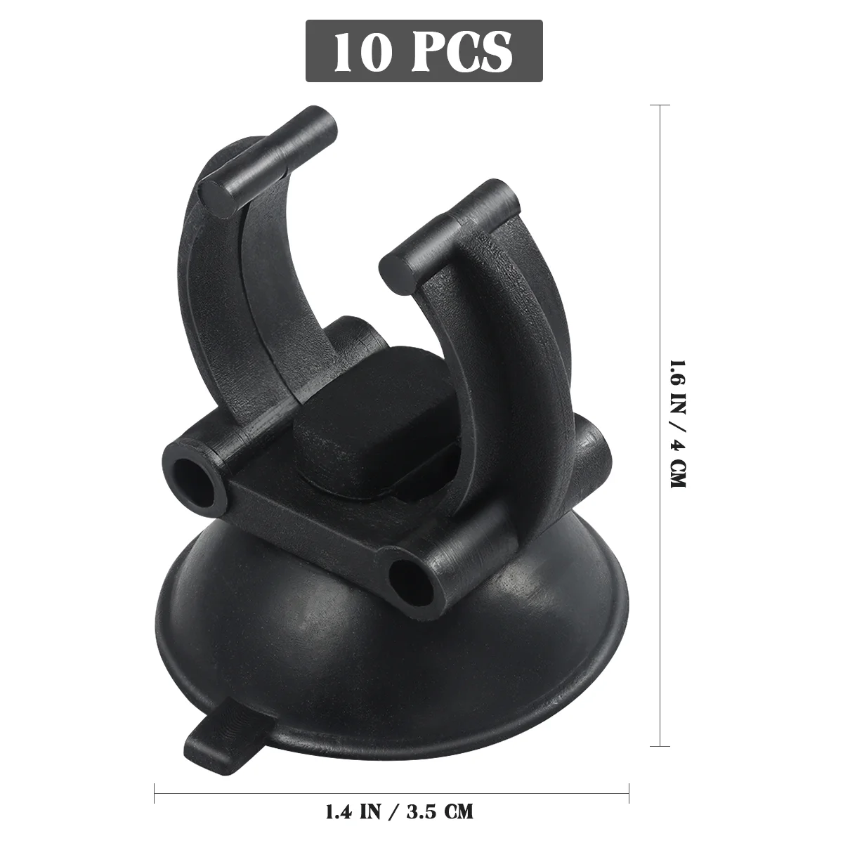 POPETPOP 10Pcs Aquarium Sucker Suction Cup for Tube Wire Holder (Black) Aquarium Suction Cups