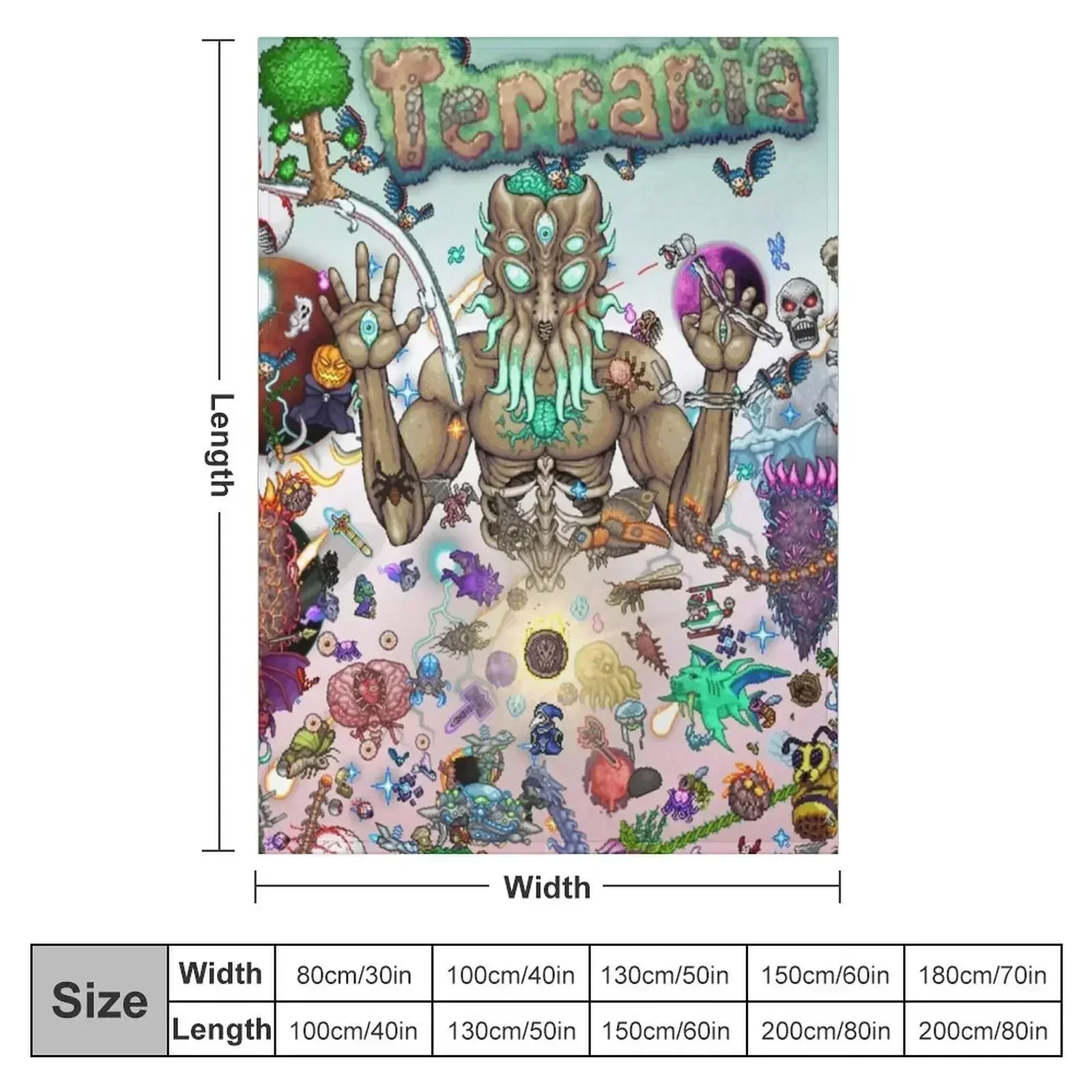 Terraria Game poster Throw Blanket couch cozy soft plush fuzzy picnic outdoor blanket