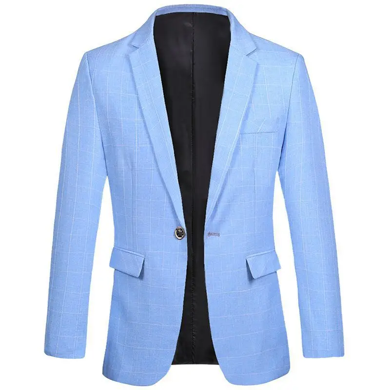 

Укороченная однобортная куртка для мужчин, модные мужские костюмы и блейзеры 2025 года, винтажные повседневные красивые пальто, одежда в корейском стиле