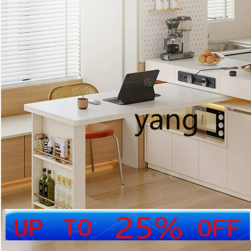 

LMM island table integrated balcony corner bar coffee table rotatable work table against the wall