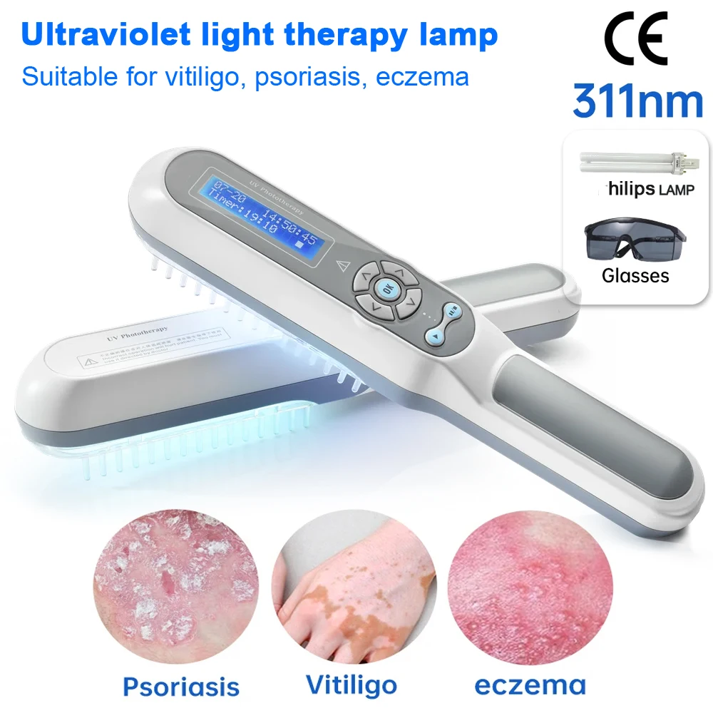 

Ultraviolet Phototherapy Instrument UVB 311NM Narrow Band UV Light Source Treatment Vitiligo Psoriasis Eczema Therapy Lamp