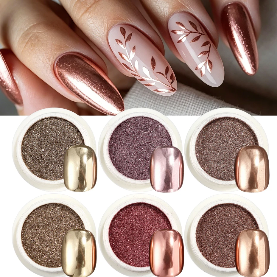 6 Colors Metallic Mirror Nail - Nail Glitter Chrome ulasan dan harga