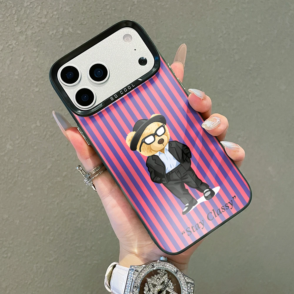 Für Samsung Galaxy S21 S26 S25 S24 S23 S22 Ultra Plus FE Hülle Gestreiftes Niedliches Bärenmuster Cover Für A16 A15 A36 A54 A55 A56 Funda – Detail 18
