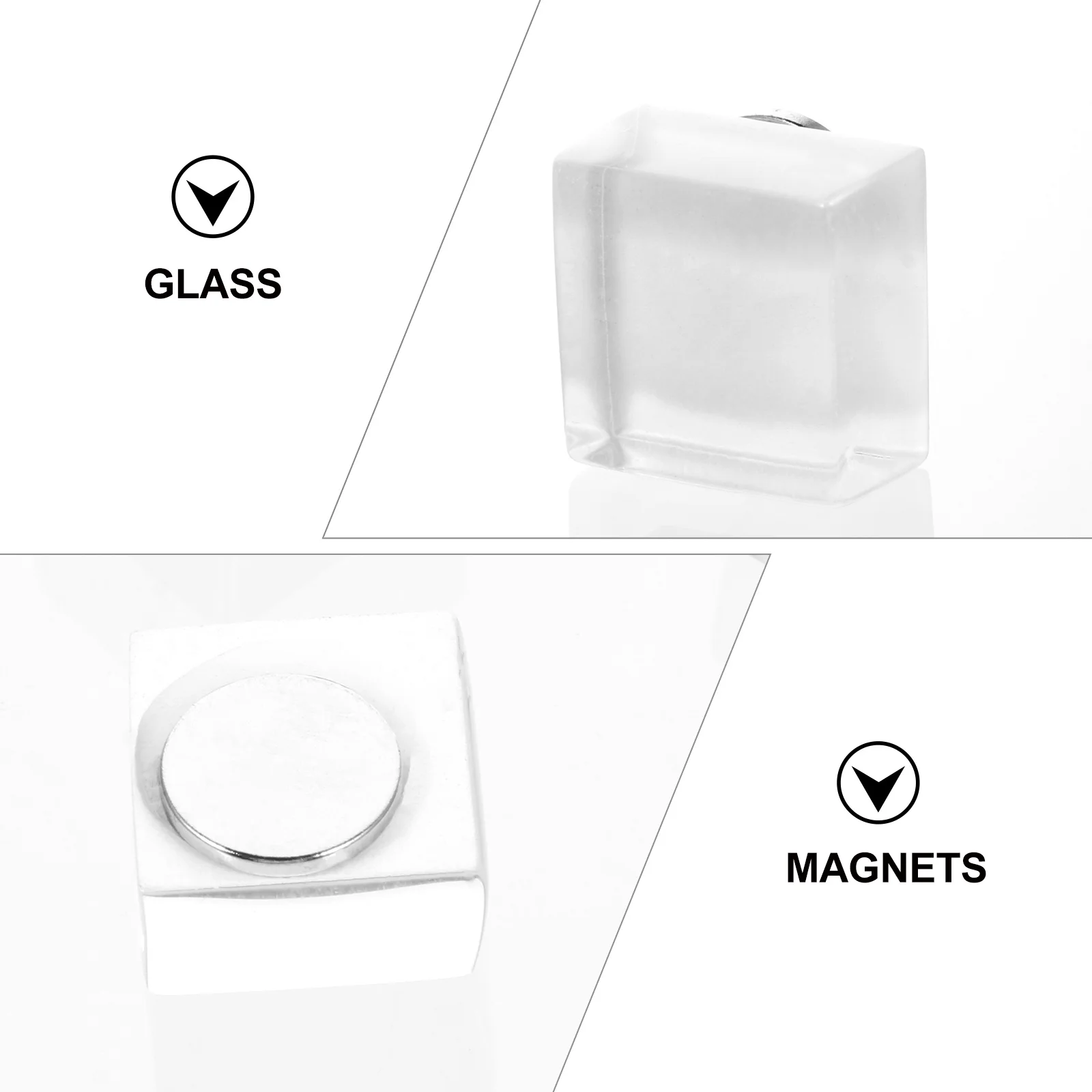 

24Pcs Refrigerator Magnets Glass Fridge Sticker Magnetic Decoration Magnets for Kitchen Office Classroom Locker Metal Surface