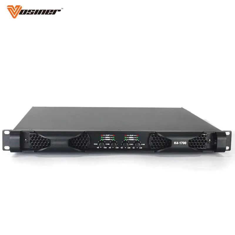 مضخم الصوت بنظام الصوت Vosiner K4-1700 وحدة مضخم الصوت الاحترافية لمكبر الصوت النشط