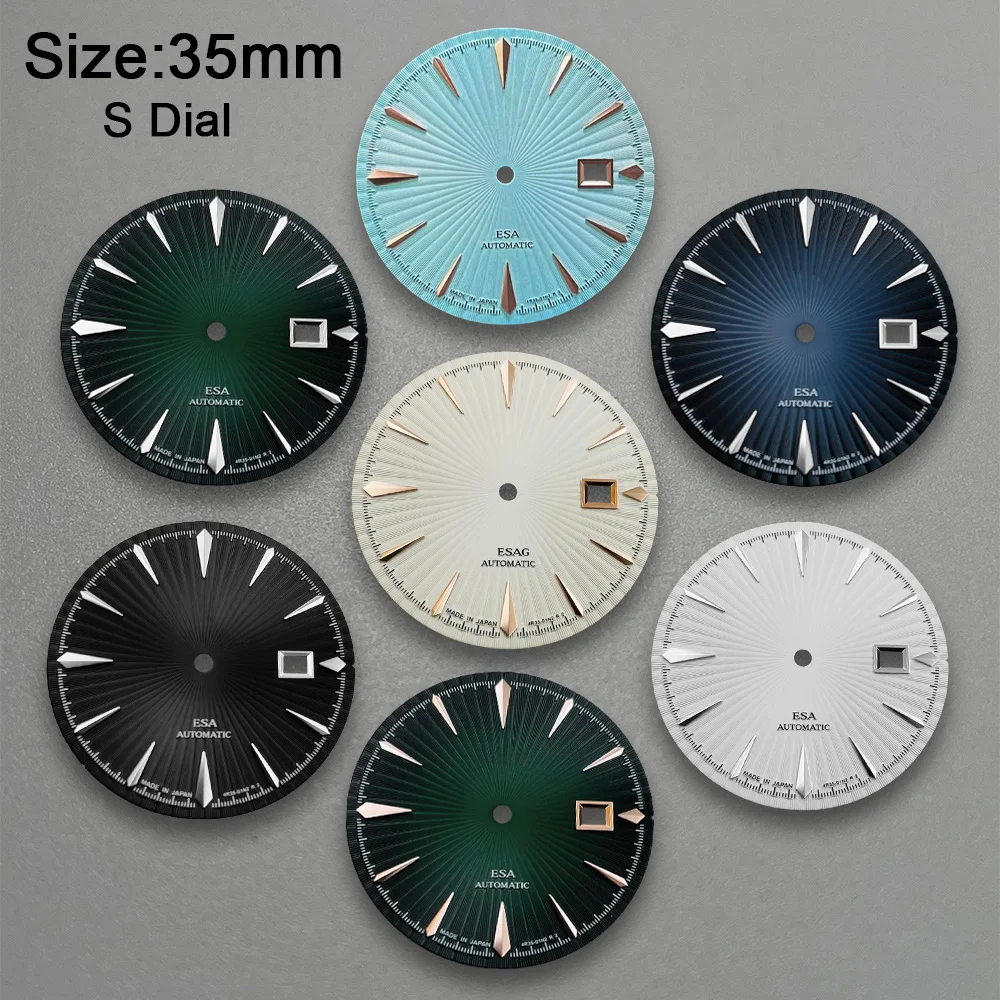 Hochwertiges 35-mm-S-Logo-Cocktail-Zifferblatt, geeignet für NH35 NH36 Automatikuhr, japanisches Uhrenmodifikationszubehör