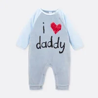 Clearance 1Pc 18M Simple Love Daddy Print Long Sleeve Spring Autumn Cotton Unisex Baby Raglan Long Romper