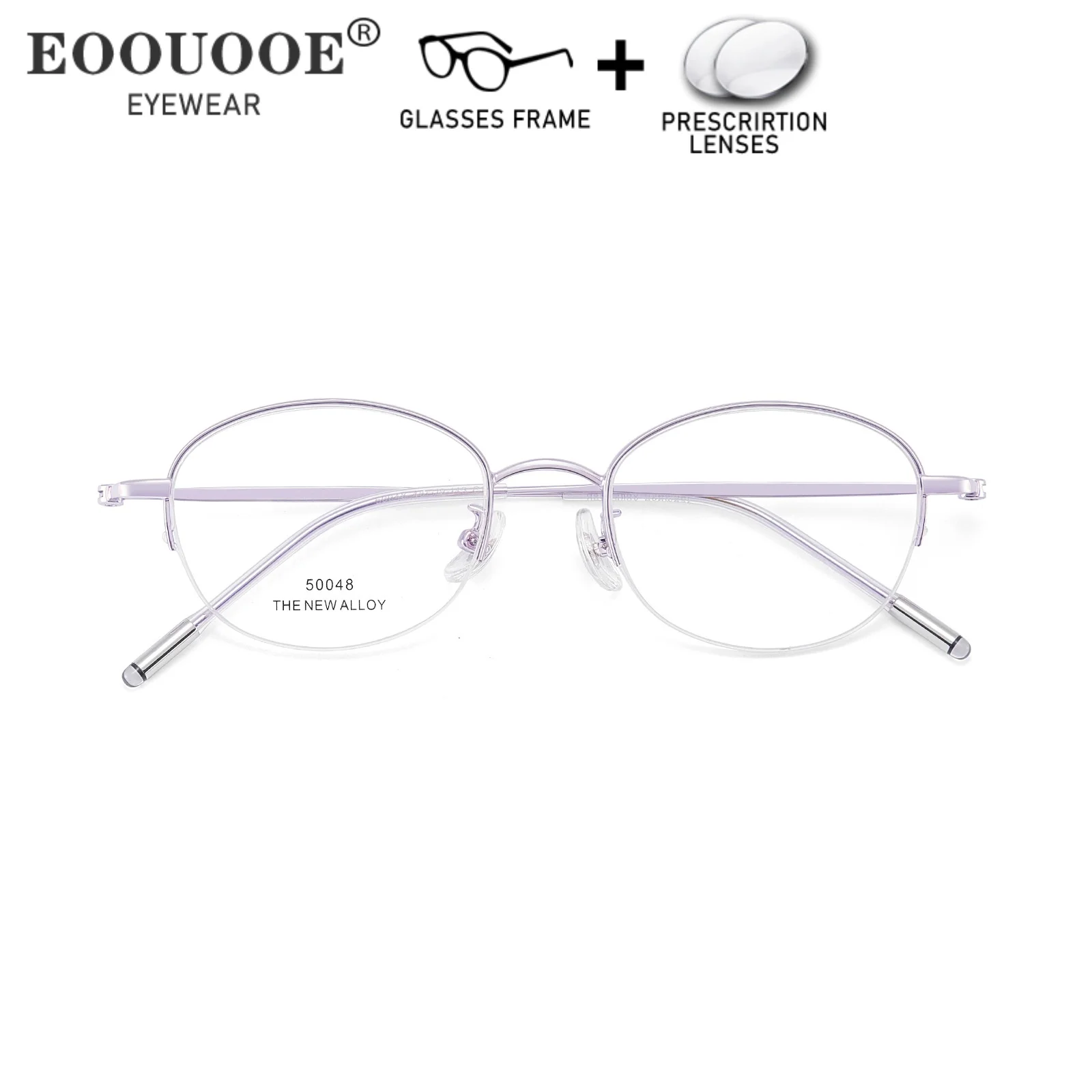 

Oval Metal Optical Eyewear Women's Prescription Glasses Anti Blue Light Aspherical Myopia Progressive Lenses Reading Glasses