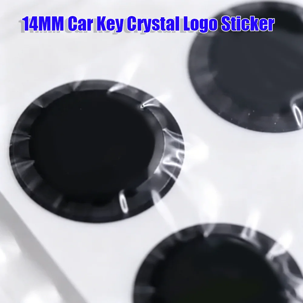 

14MM Car Key Crystal Logo Sticker Epoxy for KEY-DIY fot Xhorse VVDl KD Remote Control for V-w Ci-troen F-ord To-yota H-onda K-ia
