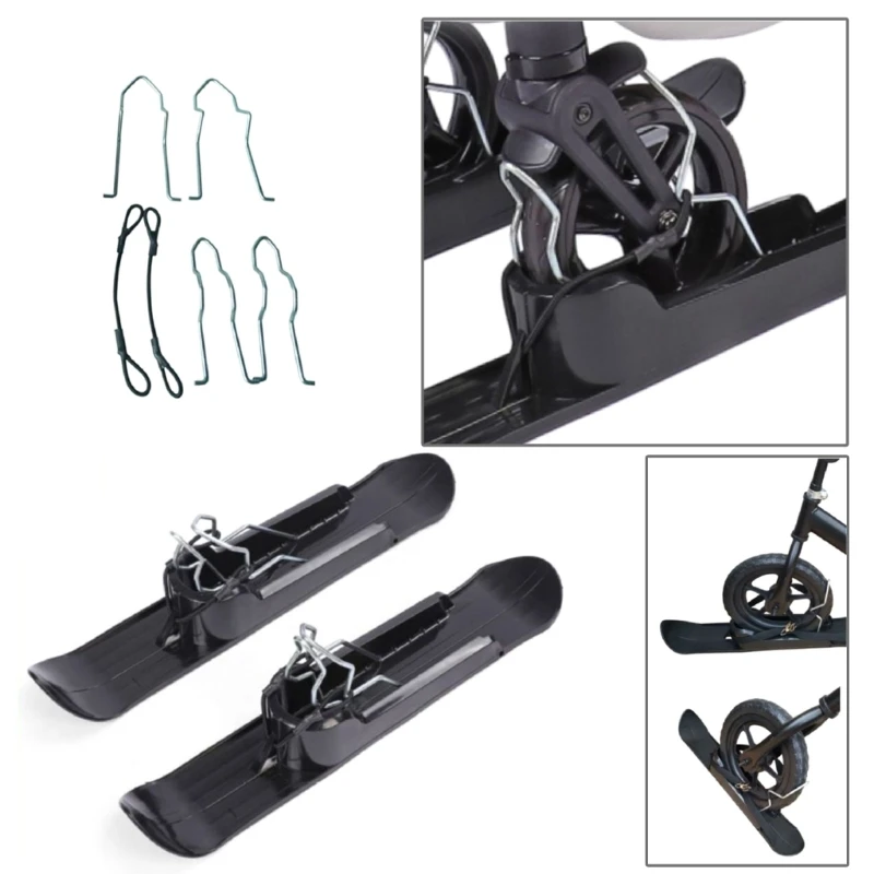 Universal Snow Scooter Ski Sled Wheel Blades, Skiing Board, Beach Skateboard, Winter Strollers