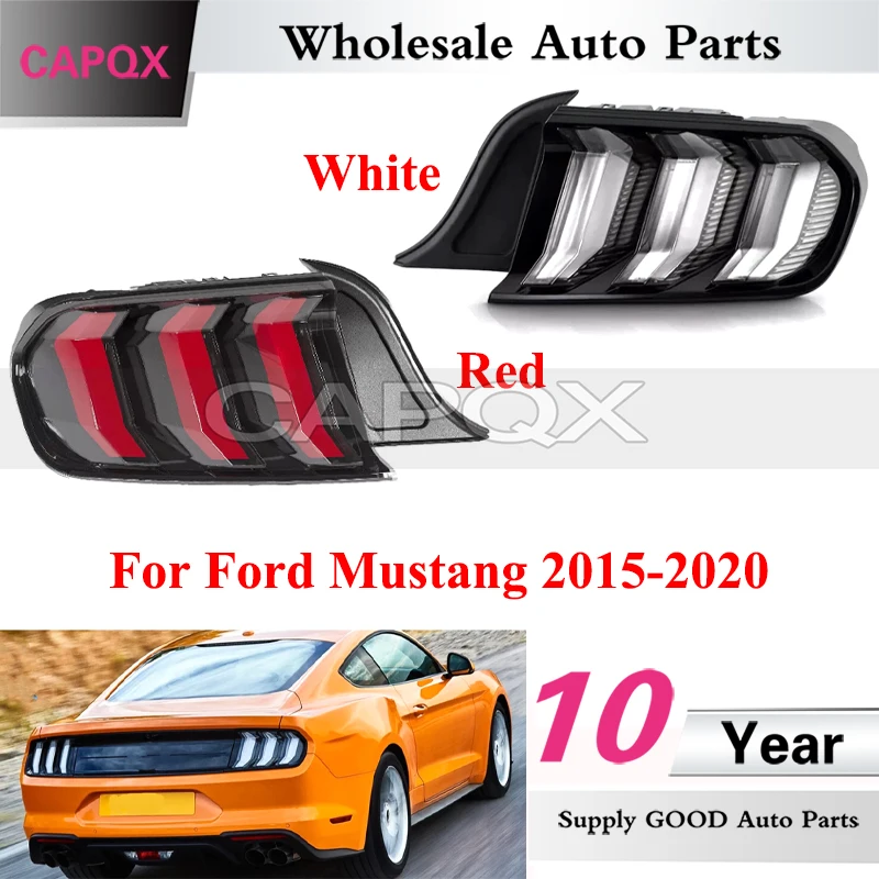 

CAPQX 1 пара задних фонарей заднего бампера для Ford Mustang 2015-2020 задний фонарь задний фонарь задний стоп-сигнал стоп-сигнал