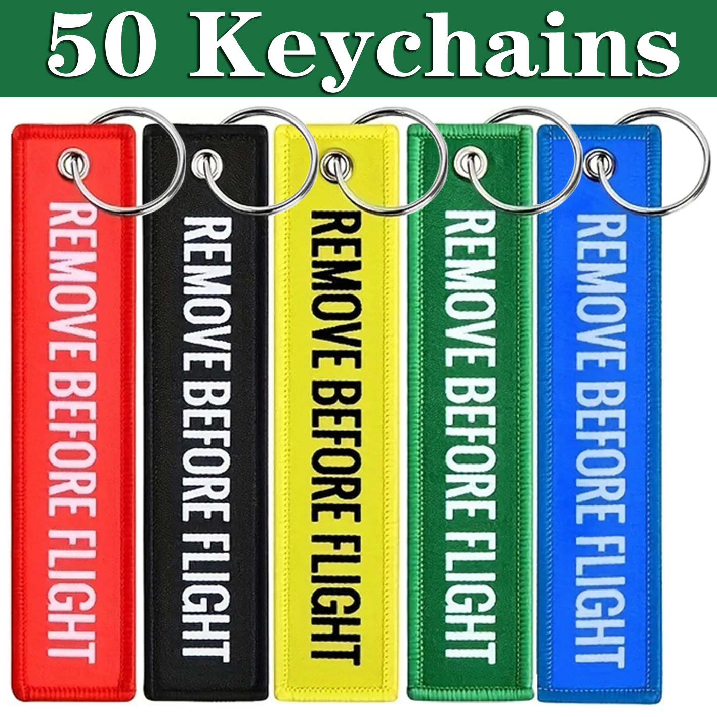 

50Pcs Keychain Remove Before Flight Aviation Gifts Tag Keychains for Motorcycles and Cars Key Fobs Chain Keychain Jewelry