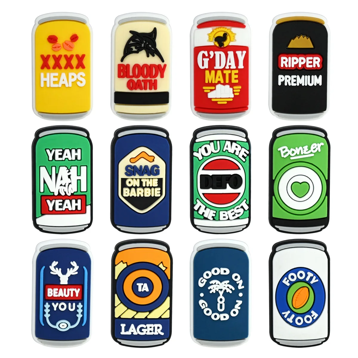 12pcs Love Drink Popular Cartoon Series ​for Shoe Charms PVC DIY Shoe Accessories for Classic Clog Shoe Decoration Kids Gifts