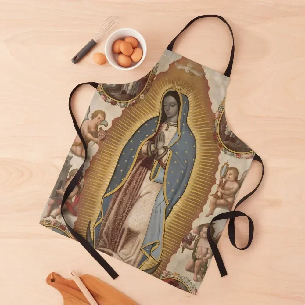 

Virgin of Guadalupe Apron cookings for women Kitchens For Men Kitchen Household Items for women with pocket Apron