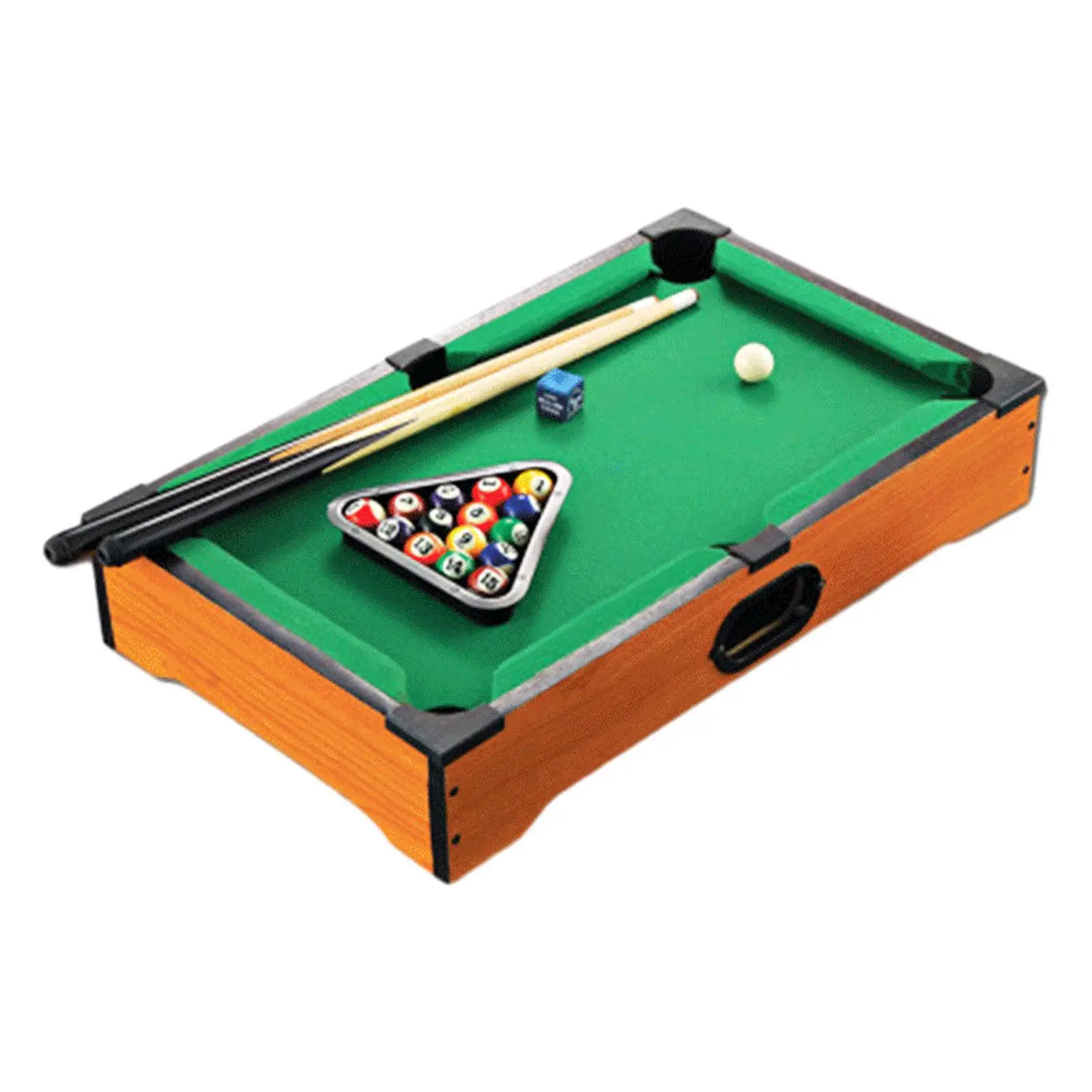 Mini Table Pool Wooden Snooker Billiards Game with Ball Desktop Billiard Snooker Set for Travel Home Party Game Room Office