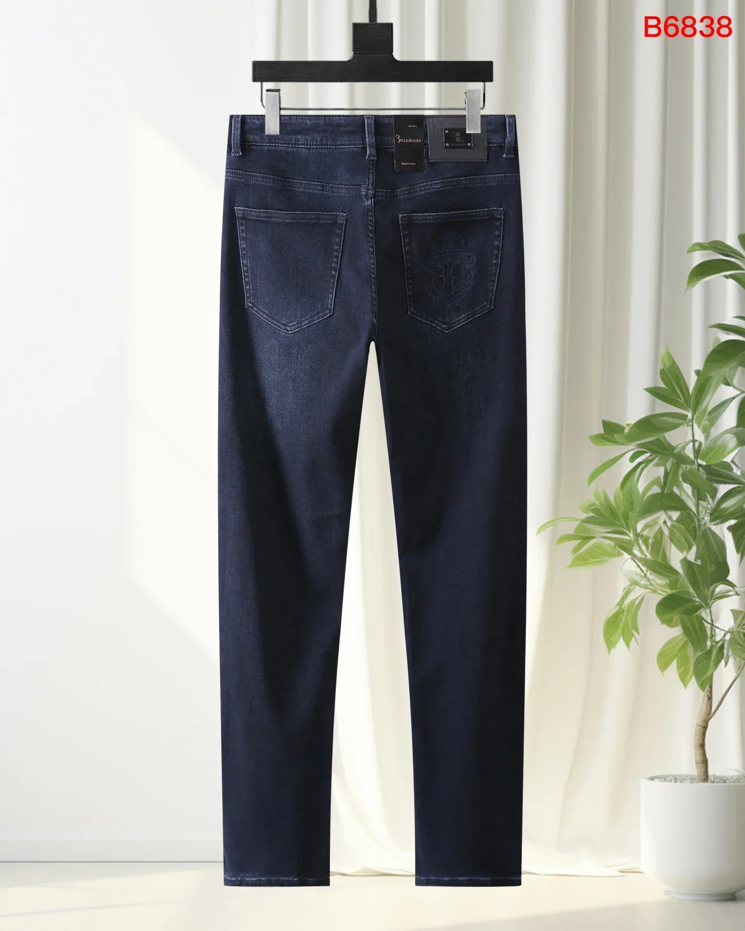 BILLIONAIRE BLKA CPTG Jeans de algodón grueso para hombre 2025 Otoño Invierno nuevo Casual bordado calidad tamaño 29-42 pantalones largos