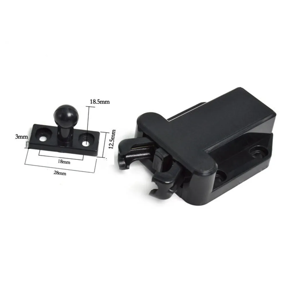4Pcs Self-Locking Door Catch Black Press to Open Cabinet Drawer Cupboard Door Closer Wardrobe Stopper Press Latch