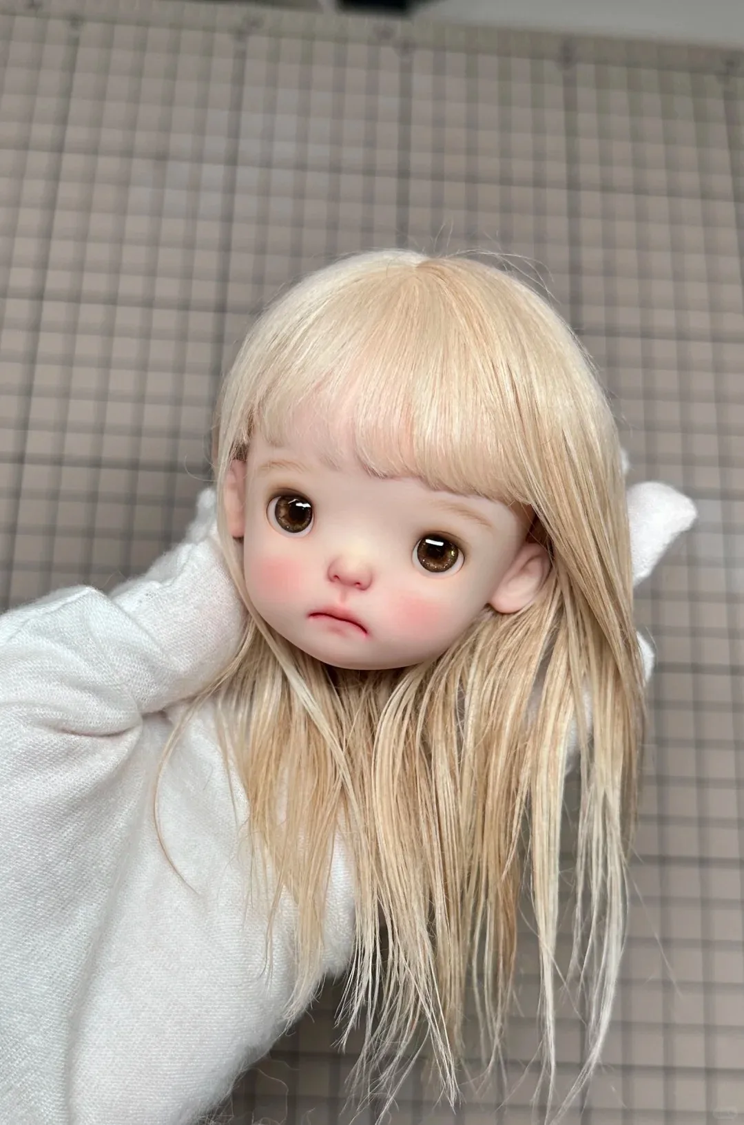 Amber 1/6 SD BJD Doll nana doudou xiaop  Head Cute Beautiful Girl Resin Toy Gift Just the Head High  Just head makeup view 3