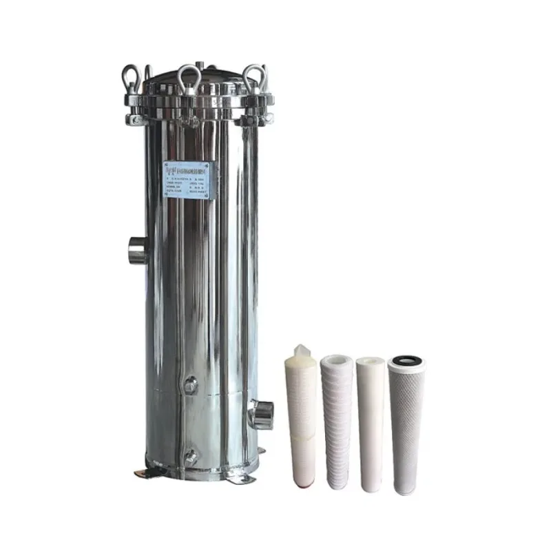 304 Stainless Steel Security Filter Cartridge Housing Industrial Water Purifier Shell For Water Treatment Equipment