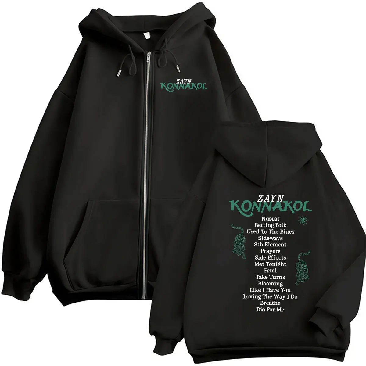 Zayn Malik Konnakol Album 2026 Zipper Hooded Men's Women Casual Long Sleeve Clothing Sweatshirt Fashion Oversized Jacket Hoodies
