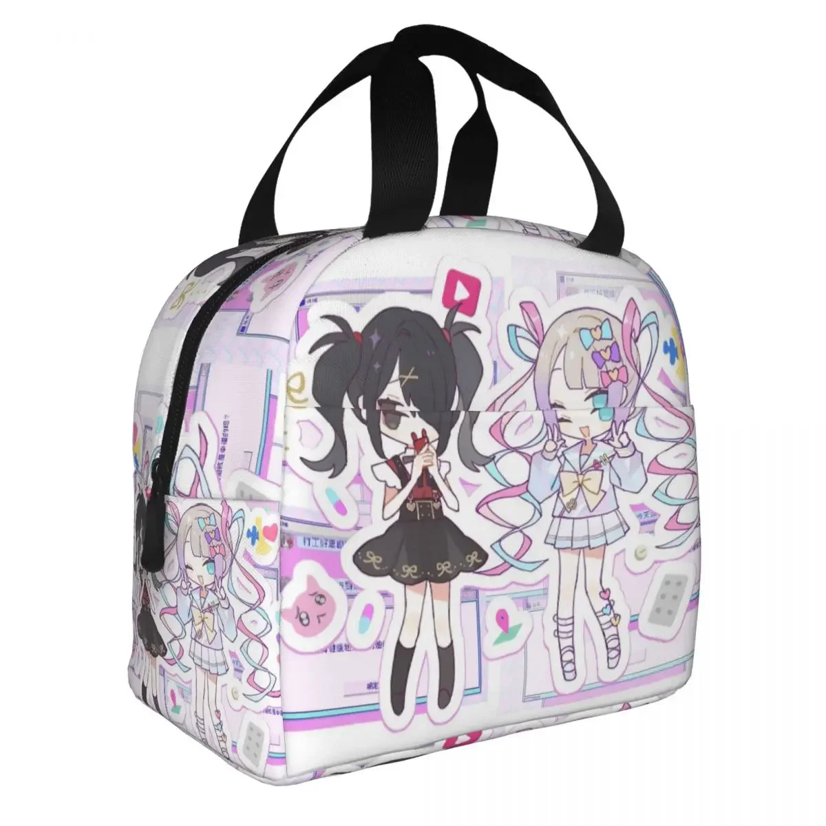 KAngel Ame-Chan Anime Game Insulated Lunch Bags Thermal Bag Meal Container Needy Girl Overdose Tote Lunch Box Storage Bags Work