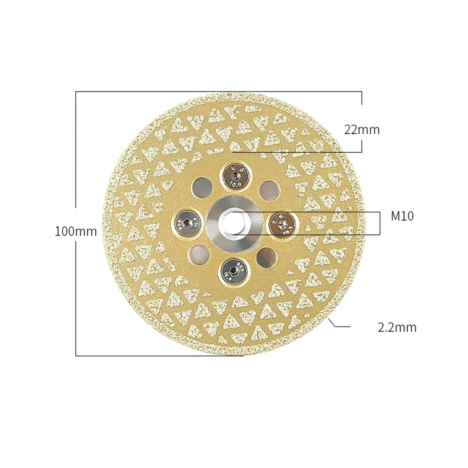 Ф100*M10 Electroplating Double-Sided Full Star (Round) Diamond Cutting Brazed Sanding Blade Marble Quartz Stone Professional