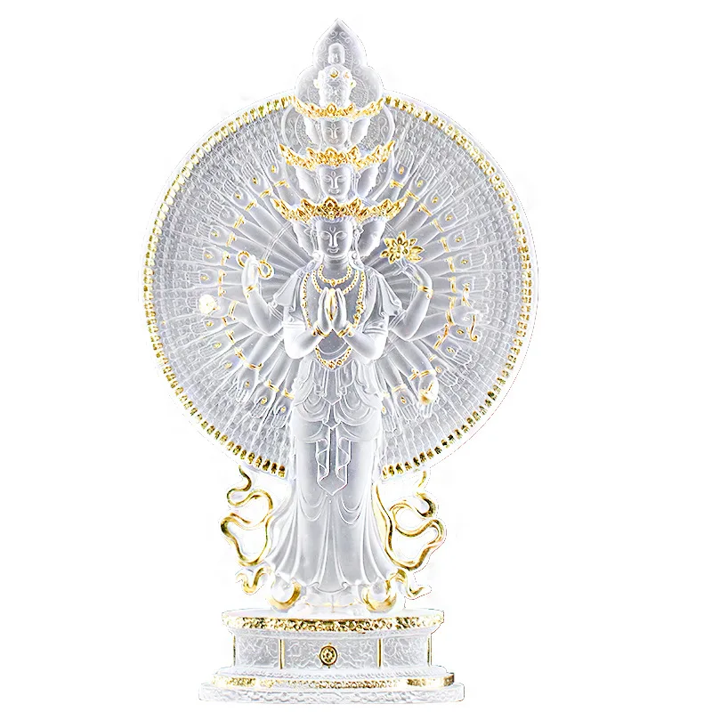 

Yjq glazed Guanyin Chinese Zen home living room room tabletop ornament