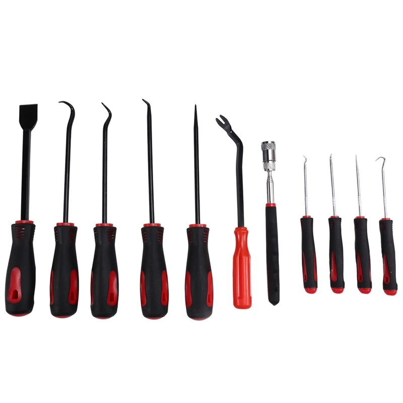 11-Piece Automotive Hook And Pick Tool Set Heavy Duty Insulated Non-Electric For O-Rings Washers And Micro-Type Parts