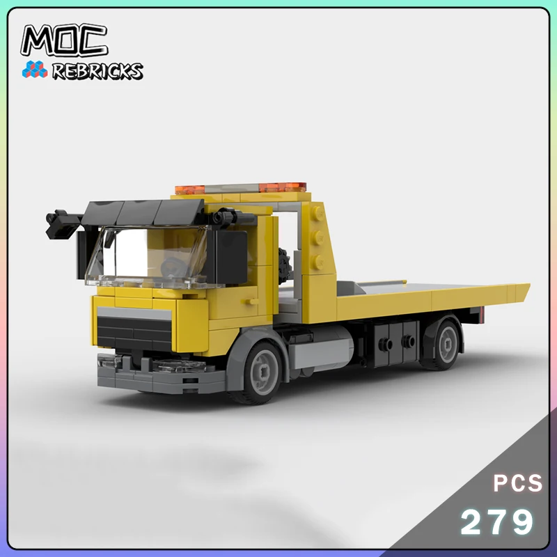 

Набор моделей прицепа MOC-раздвижная платформа в сборе, строительные блоки, игрушки для мальчиков и девочек, рождественский подарок, образовательные и забавные