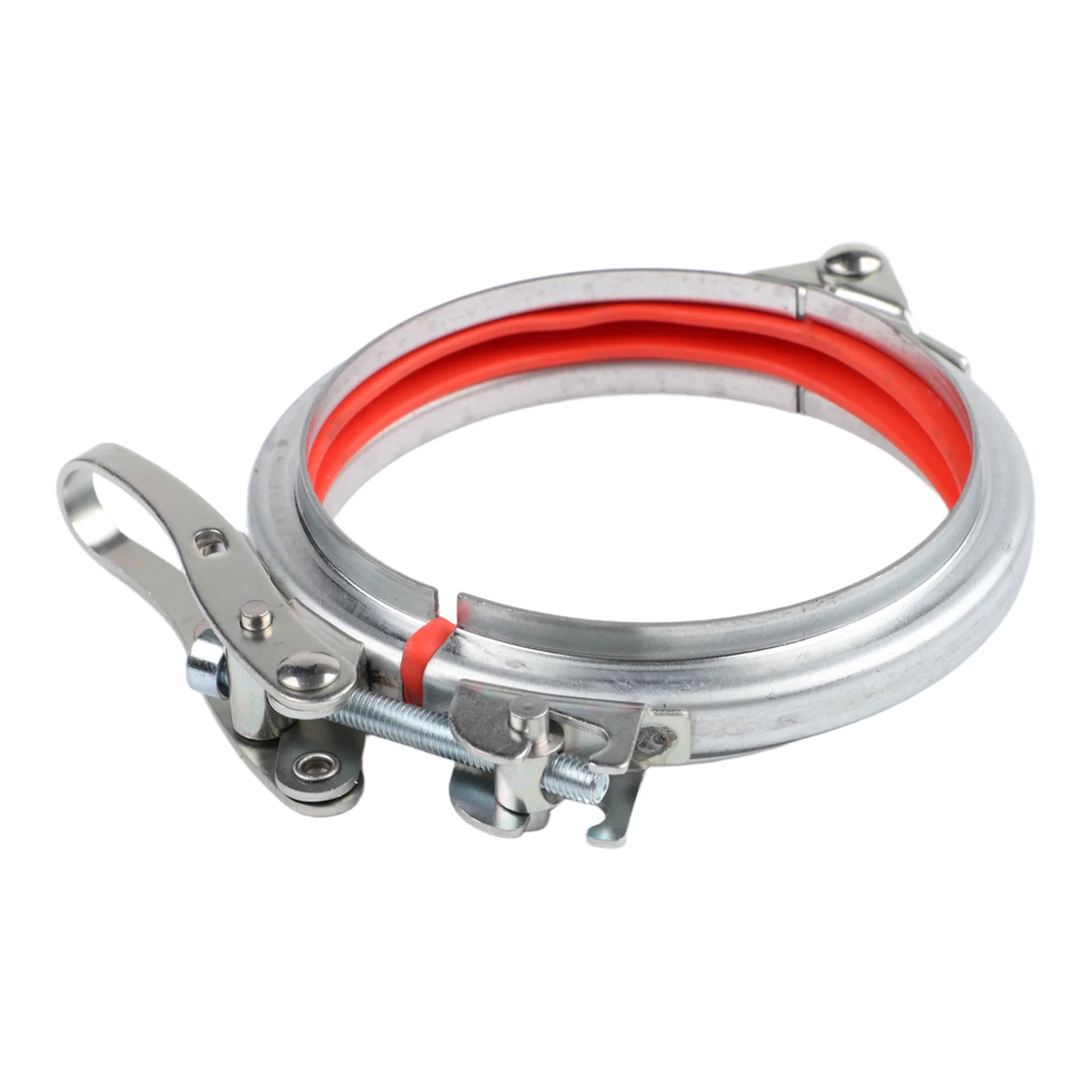 Galvanized Hose Clamp with Internal Rubber for Enhanced Seal and Pipe Protection in HVAC Plumbing and Automotive Systems