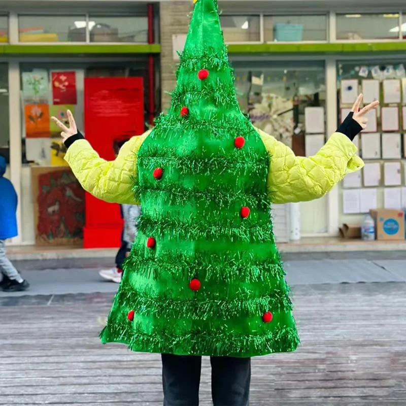 

Cosplay Christmas Tree Costume Adult Plush Ball Tree Costume for Halloween Party Stage Party RolePlay Suits Children's Gift