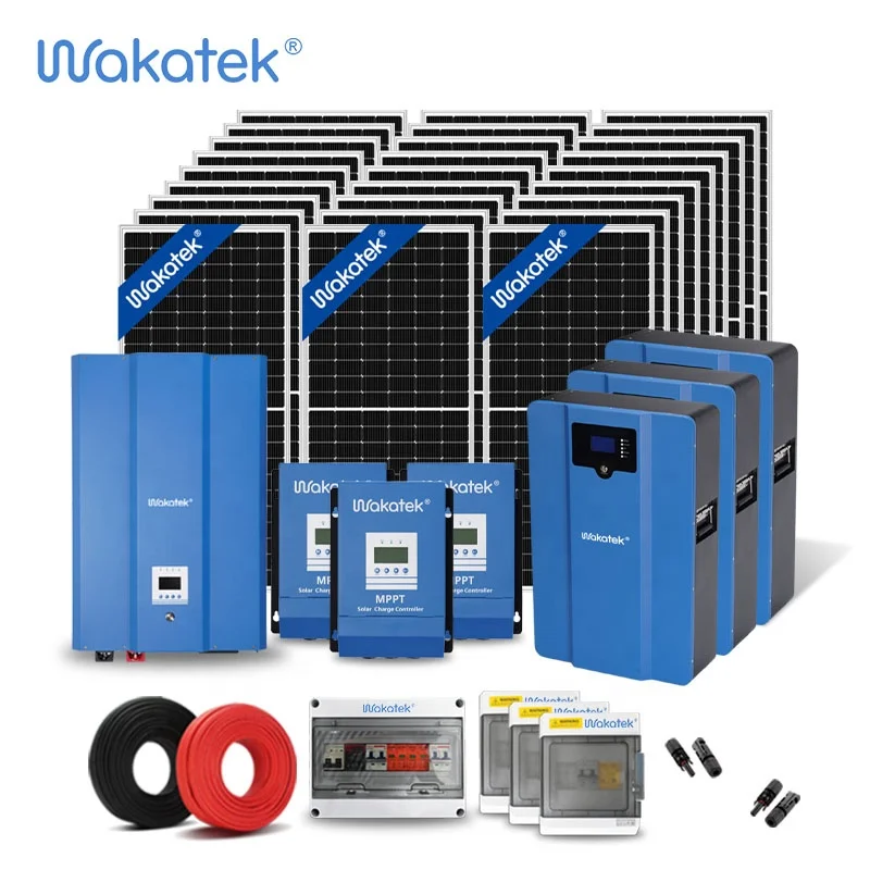 WAKATEK Easy Install 420W/42V*36 PCS Solar Panel Residential 40KWH Solar Power System