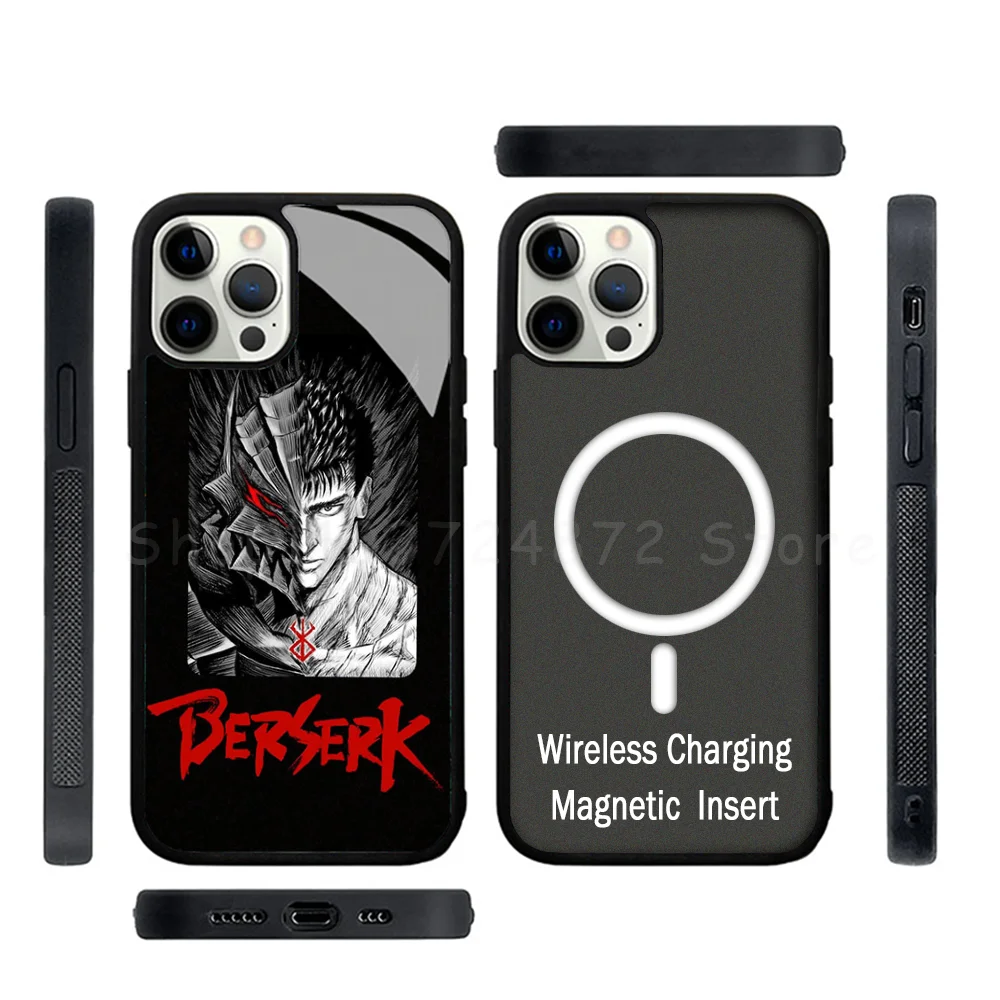 Berserk Phone Case Strong Magnetic For IPhone 15 14 13 Pro Max Alex Mirror For Magsafe Wireless Charging Cover