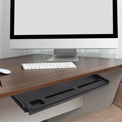 Keyboard Tray Under Desk Holder Laptop Desk Drawer Slide Pull Out Keyboard Mouse Shelf Office Computer Workstation