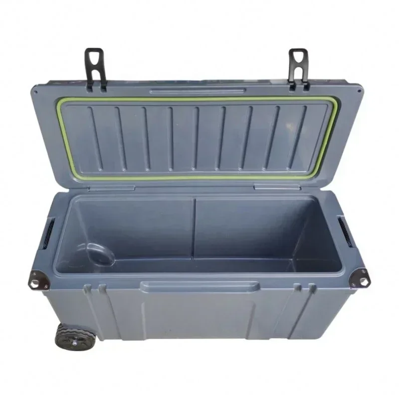 Eco-Friendly Ice Cooler Box for Frozen Fish 120L Hot Sales Versatile Portable Insulated Storage Box with Handles