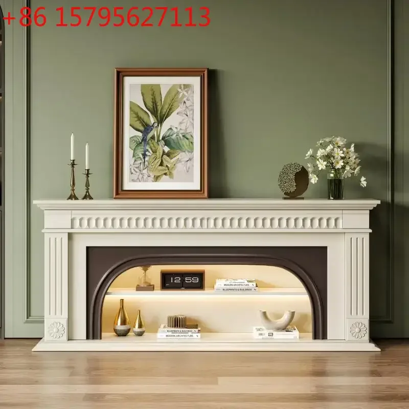 Wooden Fireplace TV Stands Universal Brown Luxury Design Modern Tv Table Living Room Nordic Fernsehen Tisch Furniture Home