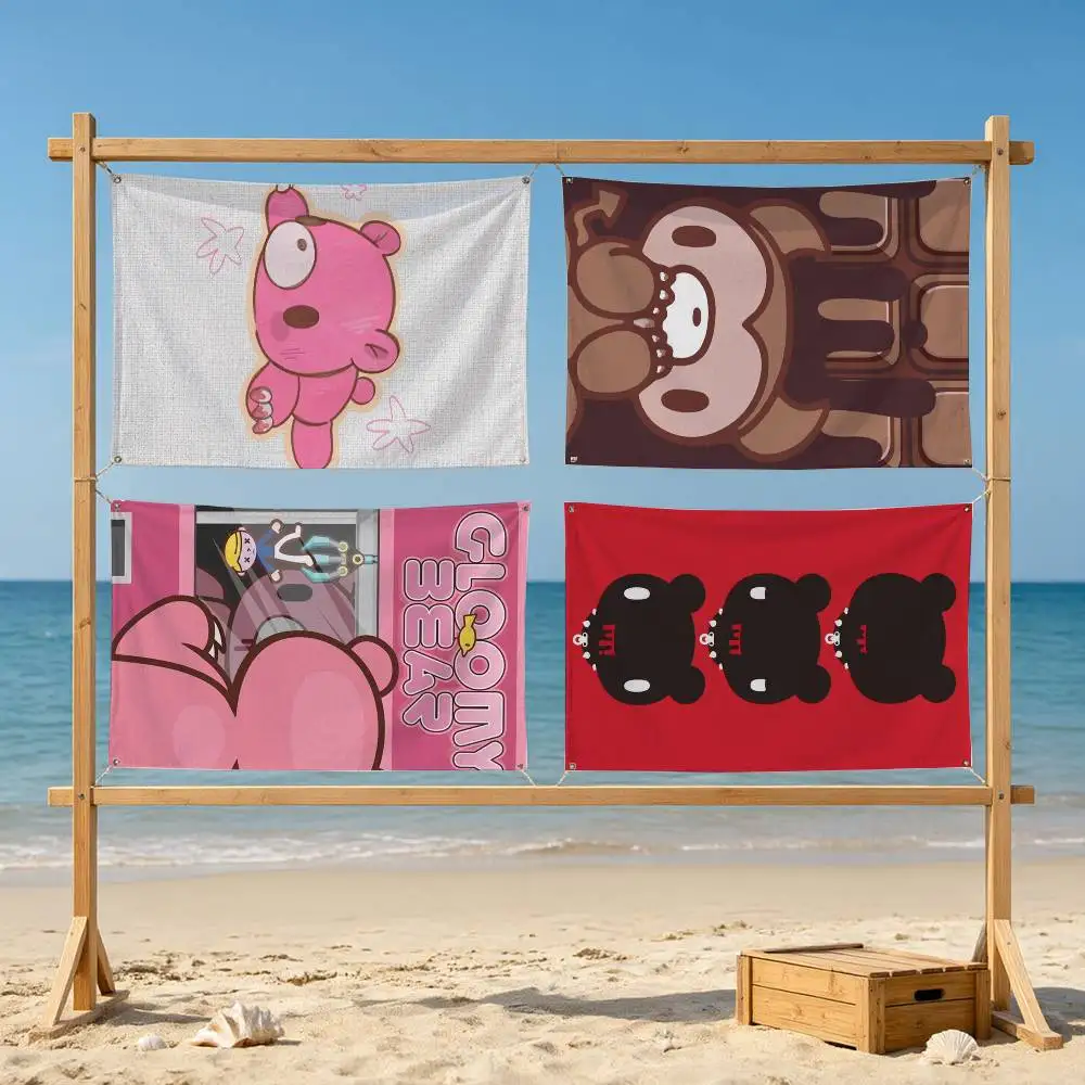 Cute G-Gloomy Bear  Flag Suitable For Party Club Outdoor Interior Wall Decoration Banner Fans Gift