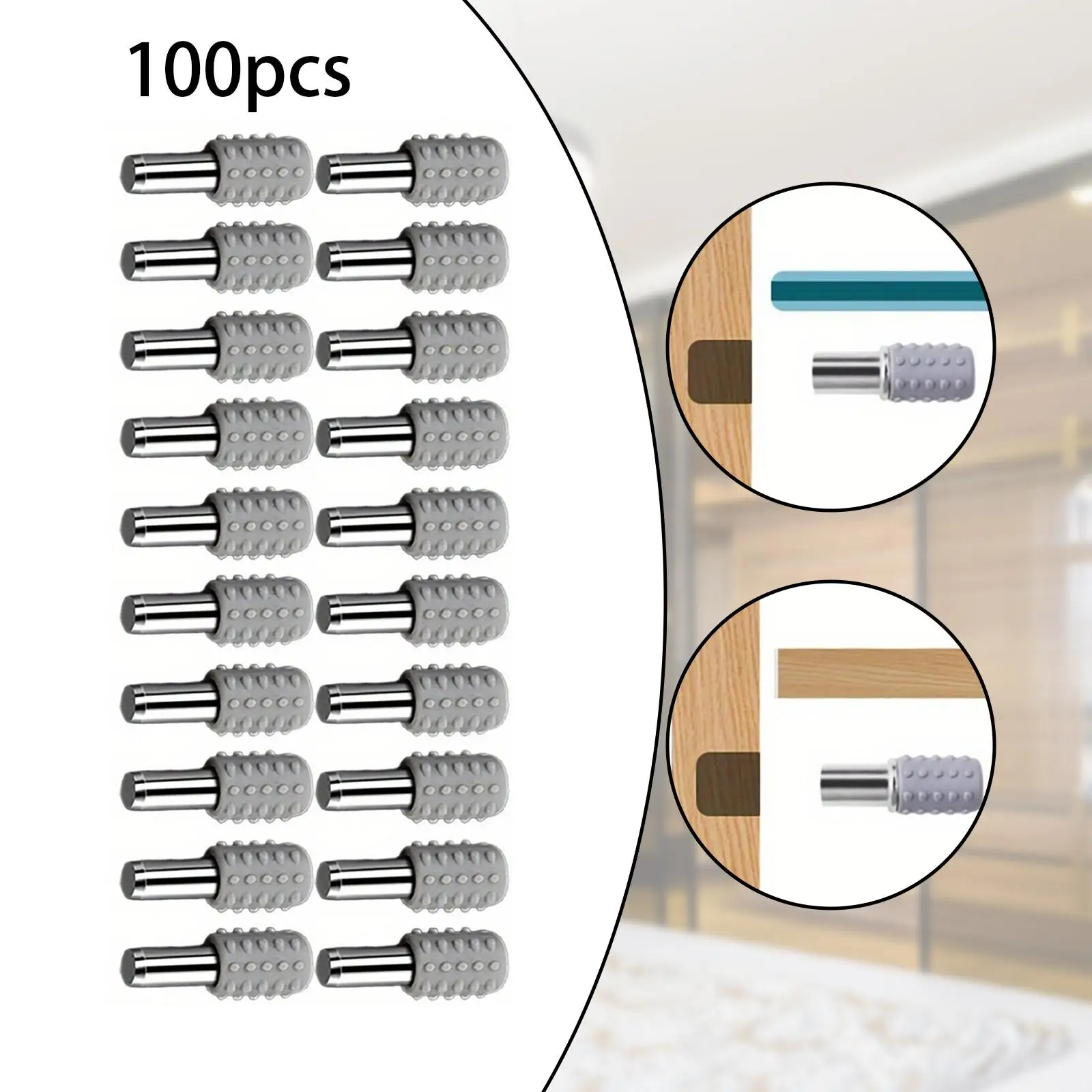 100 Pieces Shelf Pins Cabinet Laminate Support Nonslip Thick Portable Support