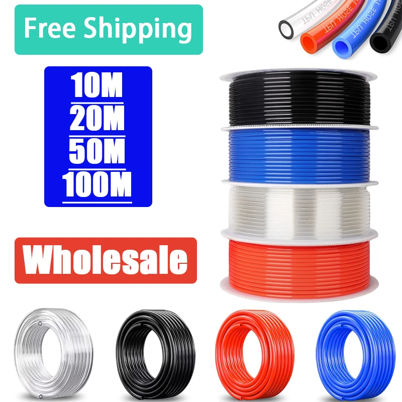 

10M/20M/50M/100M Pneumatic Component Air Hose Tube 4mm 6mm 8mm 10mm 12mm Pipe Line Hose PU Polyurethane Air Compressor Tubing